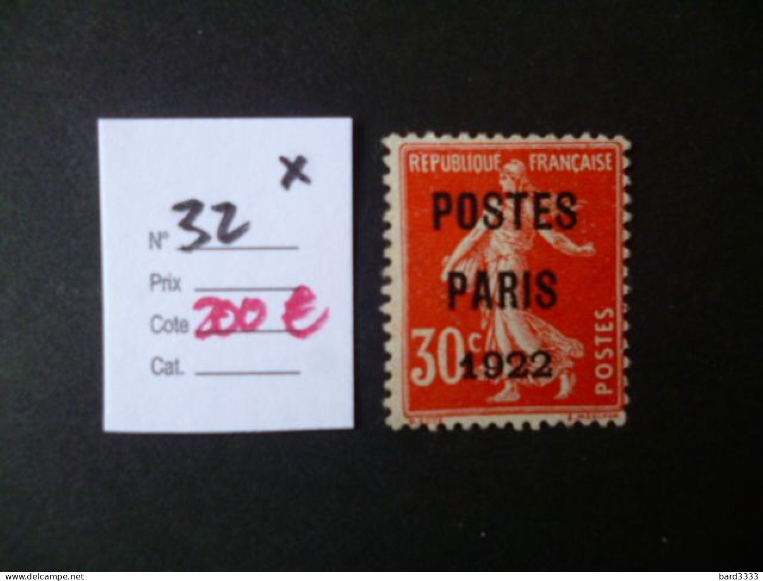 Timbre France Neuf Lavé Préoblitéré N ° 32 - 1893-1947