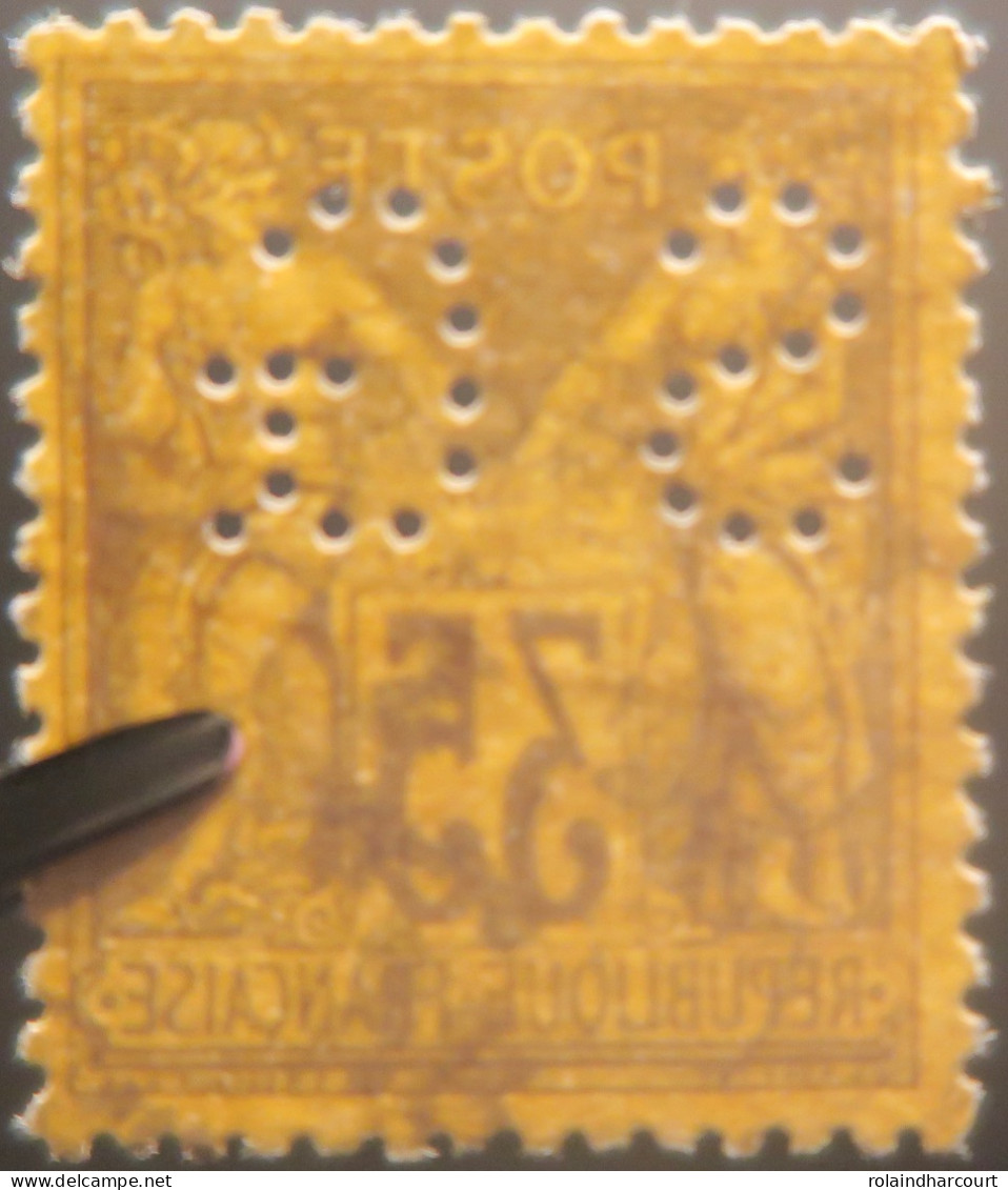 R1311/2979 - FRANCE - SAGE TYPE II N°93 Oblitéré / Perforé S. G. - 1876-1898 Sage (Type II)
