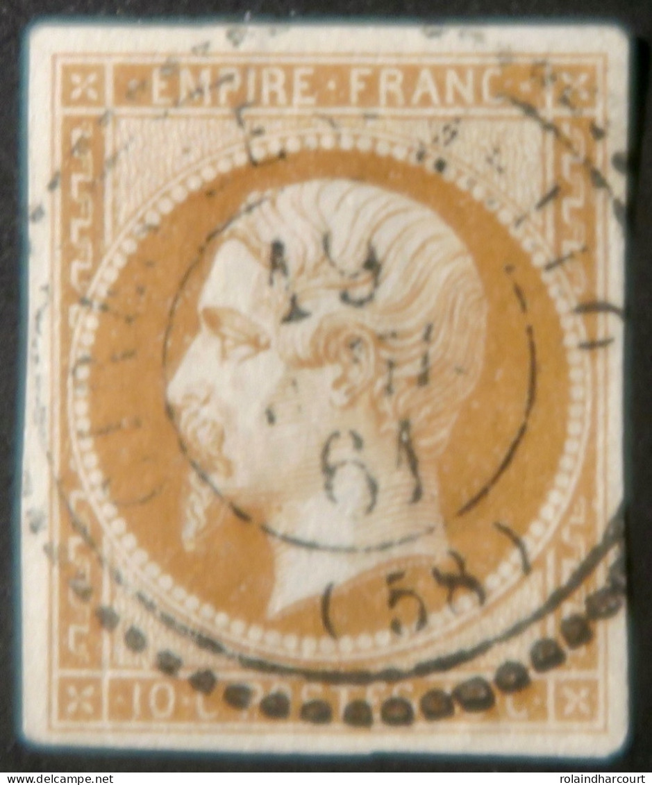 R1311/2984 - FRANCE - NAPOLEON III N°13B Avec CàD Type 22 >>>> CIRES-LES-MELLO (Oise) 1861 - 1853-1860 Napoleon III