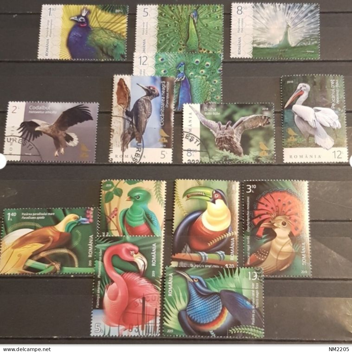 BIRDS ROMANIA BIRDS  5 SETS CTO-USED - Usado