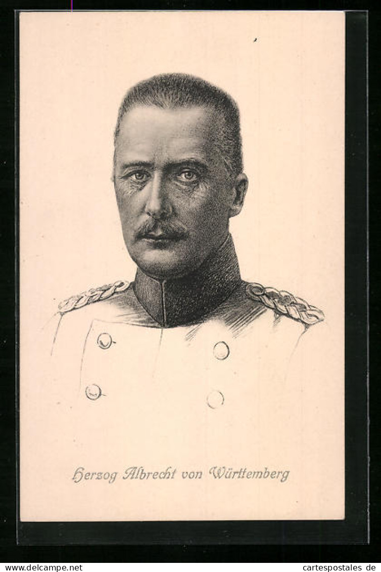 AK Herzog Albrecht Von Württemberg In Uniform  - Koninklijke Families