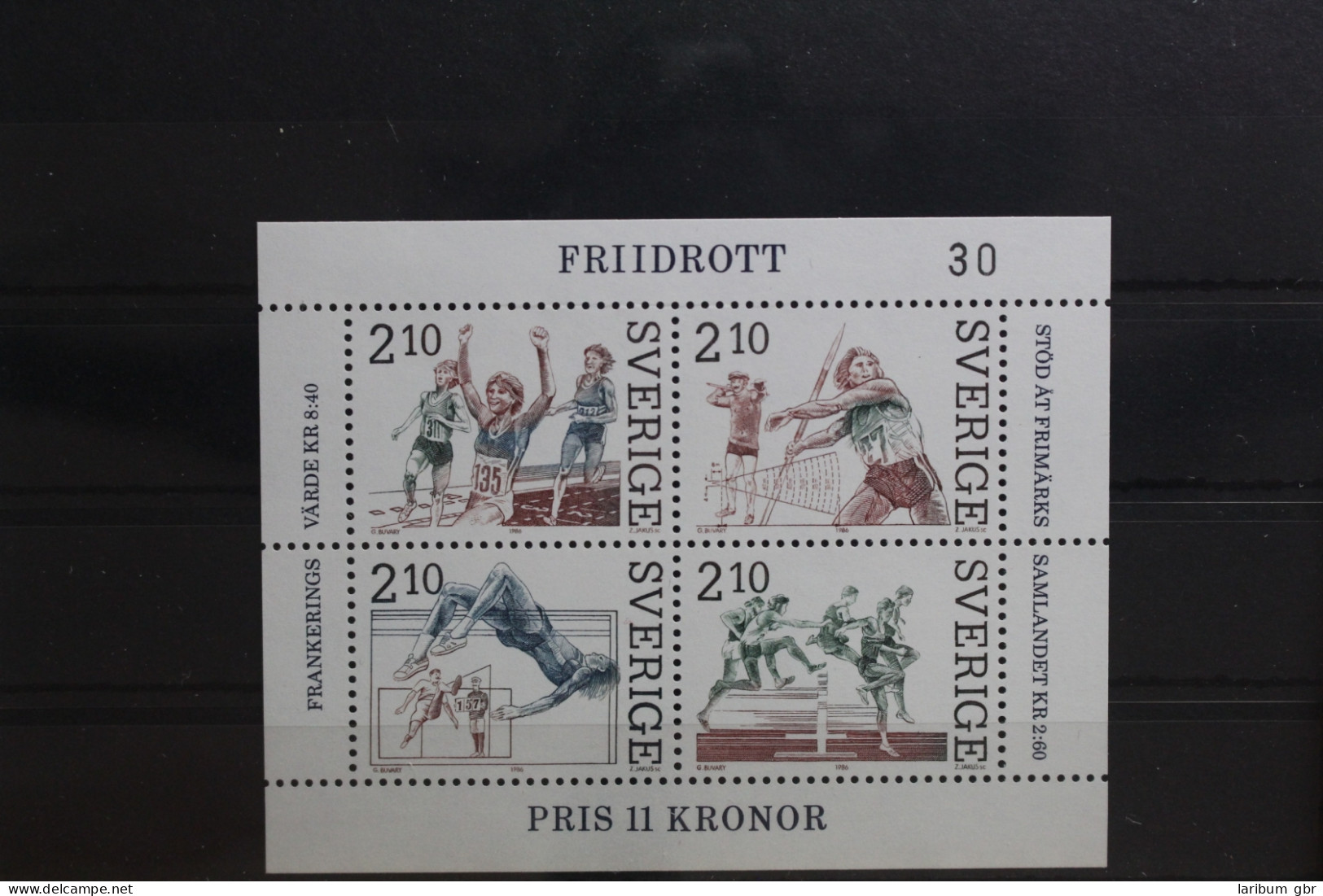 Schweden Block 14 Mit 1403-1406 Postfrisch Sport Leichtathletik #TE884 - Other & Unclassified