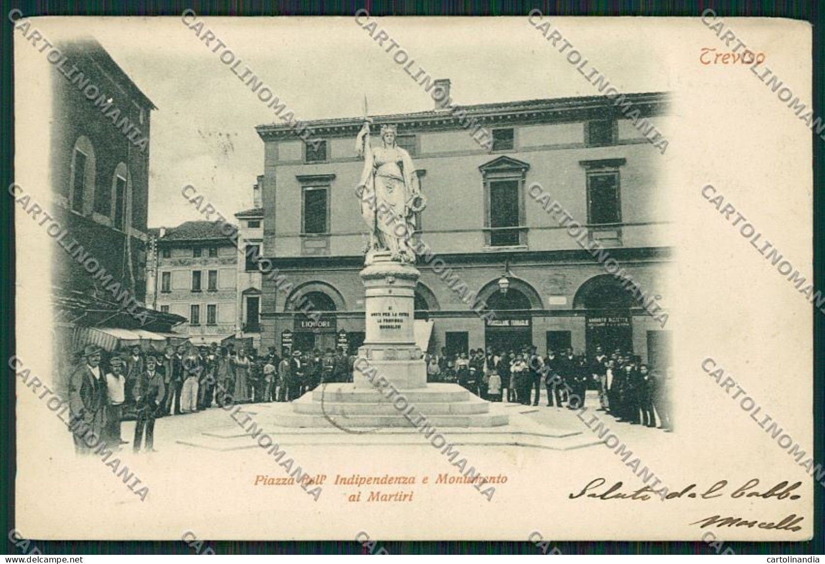 Treviso Città Monumento Ai Martiri STRAPPINI Cartolina ZC1575 - Treviso