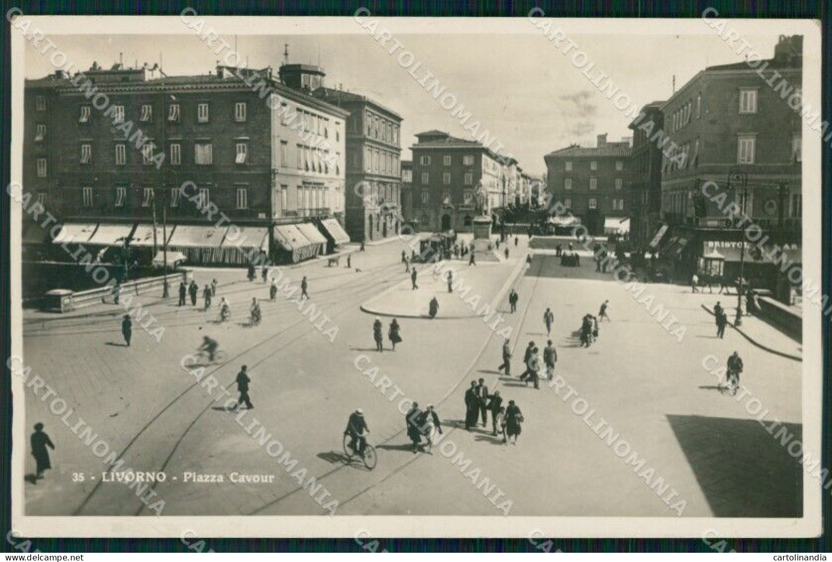 Livorno Città Piazza Cavour Foto Cartolina WX1788 - Livorno