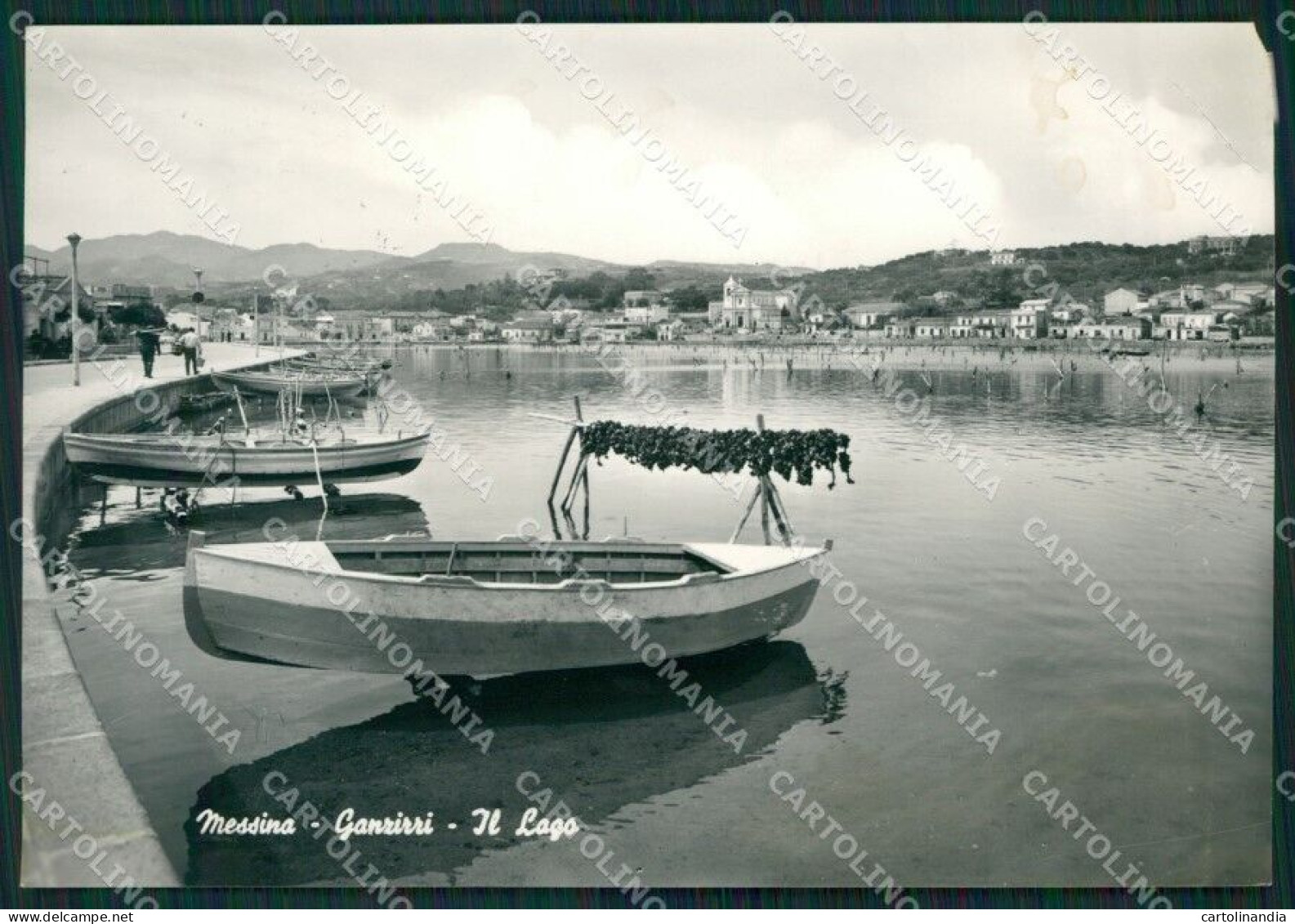 Messina Città Barche STRAPPINO MACCHIA Foto FG Cartolina ZKM7703 - Messina