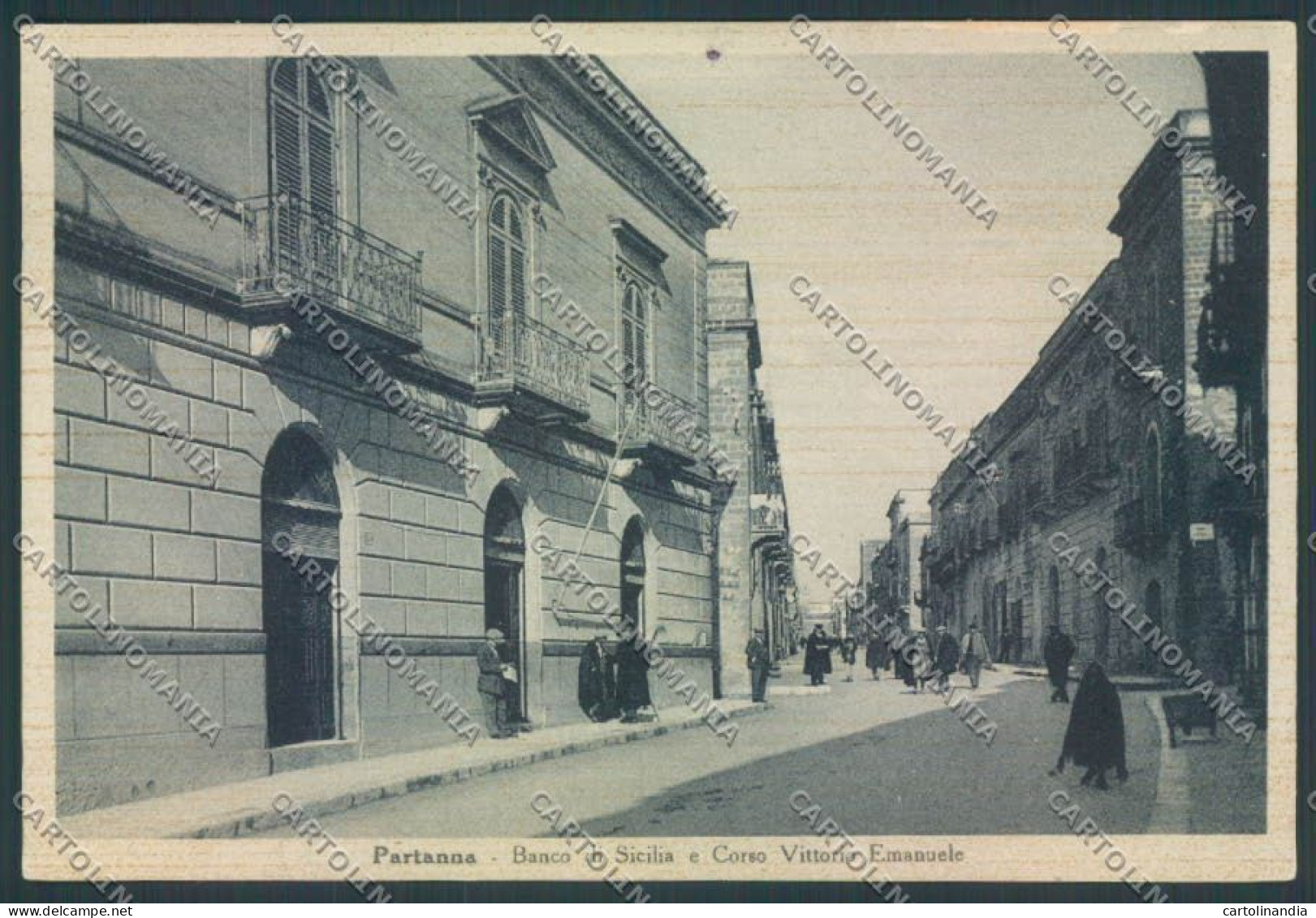 Trapani Partanna Banca FG Cartolina ZF7709 - Trapani