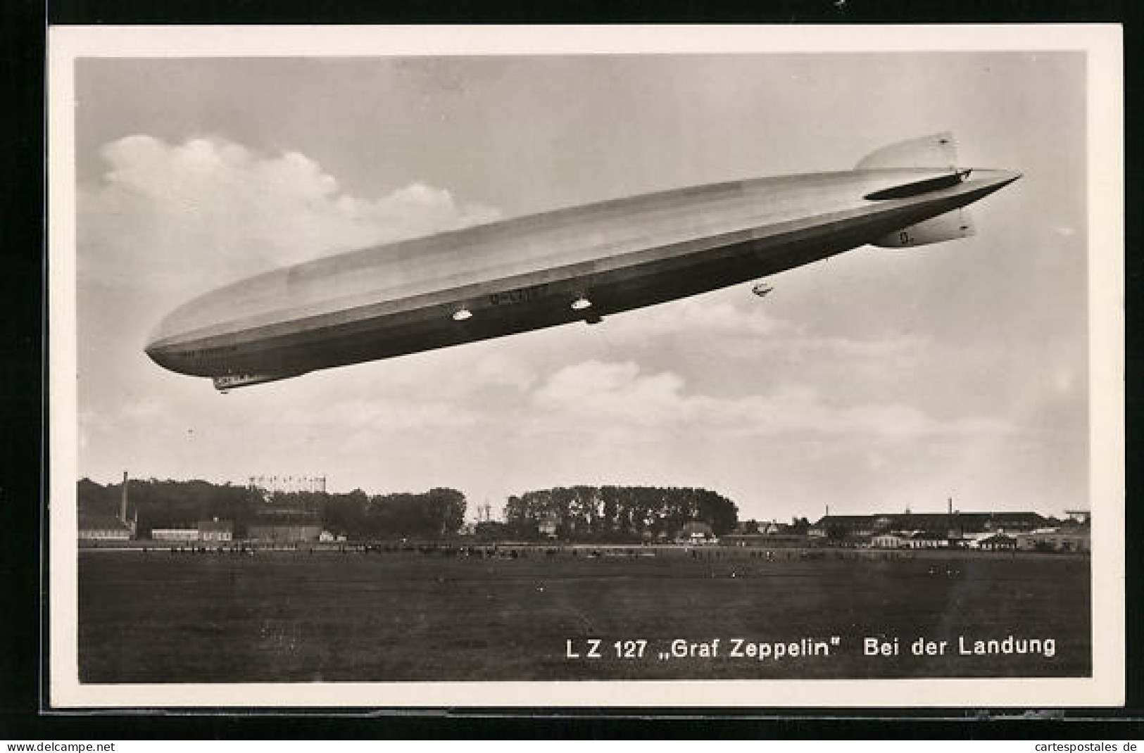 AK Luftschiff LZ127 Graf Zeppelin Bei Der Landung  - Zeppeline