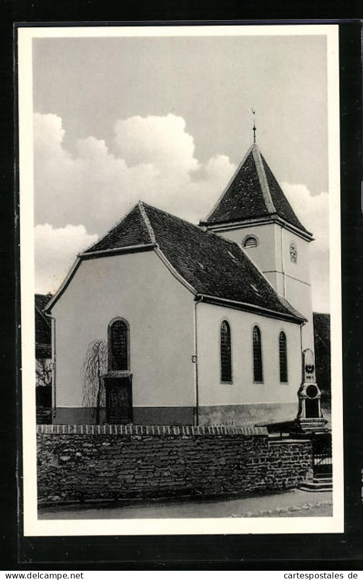 AK Asbach /Baden, Evangelische Kirche  - Baden-Baden