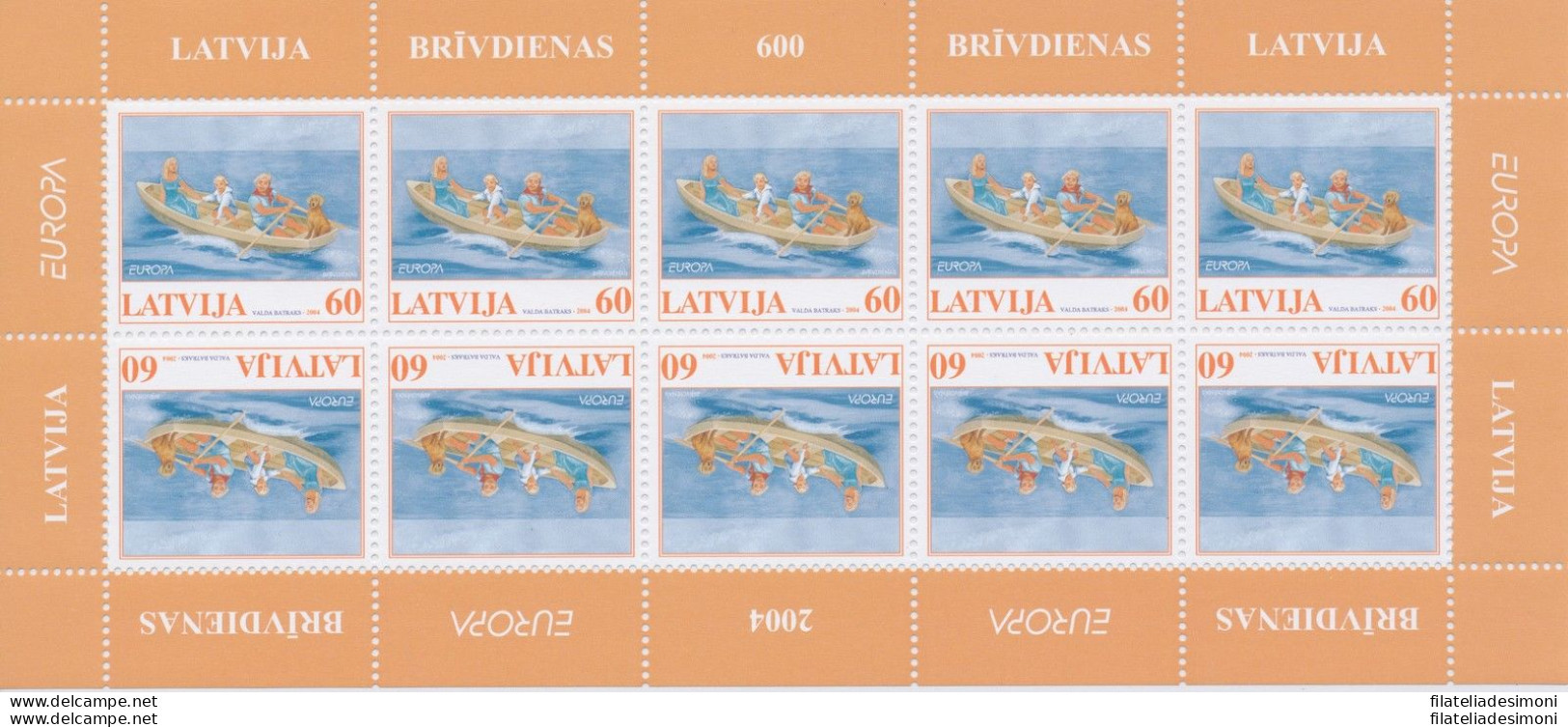 2004 EUROPA CEPT Lettonia Minifoglio &quot;Le Vacanze&quot;  MNH** - Otros & Sin Clasificación