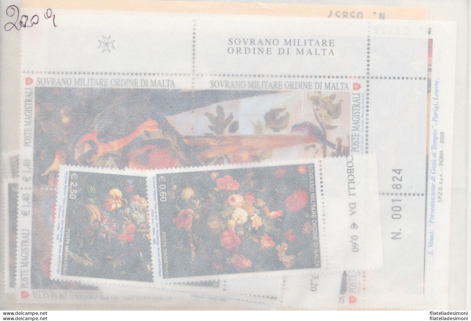 2009  Smom, Francobolli Nuovi , Annata Completa 38 Valori + 3 Foglietti - MNH** - Sovrano Militare Ordine Di Malta