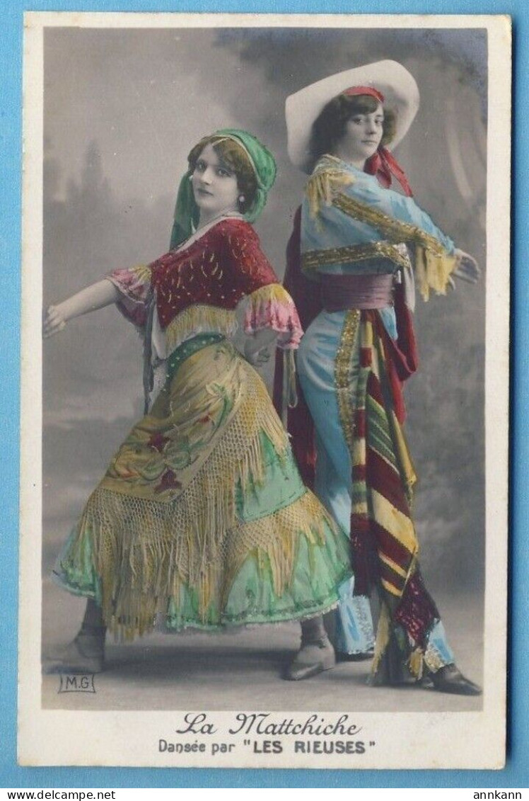 DANCE - The Mattchiche - Two Women Danced By Les Rieuses RPPC (d) - Baile