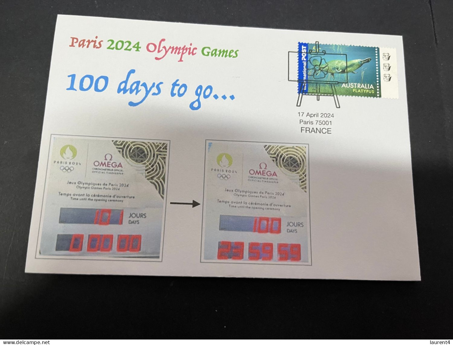 18-4-2024 (2 Z 22) Paris Olympic Games 2024 - 100 Days To Go ! (17-4-2024) (2 Covers) - Verano 2024 : París