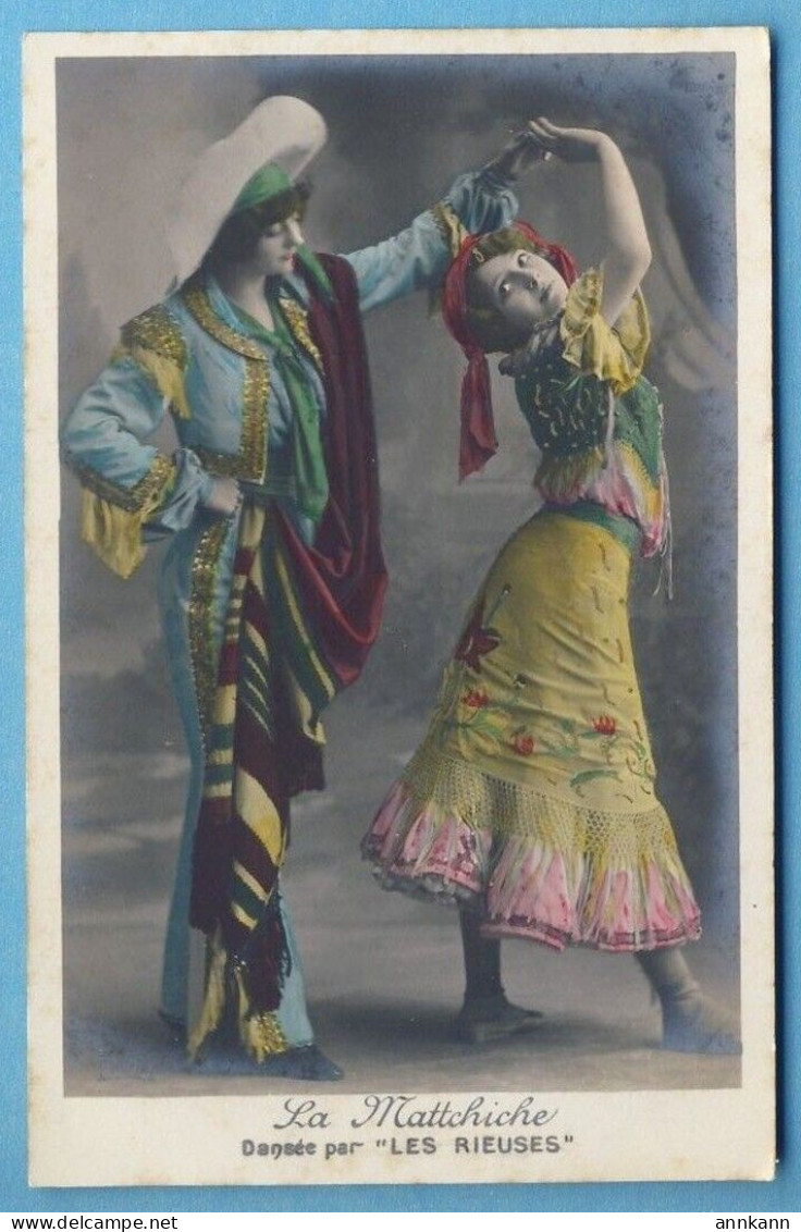 DANCE - The Mattchiche - Two Women Danced By Les Rieuses RPPC (c) - Danza