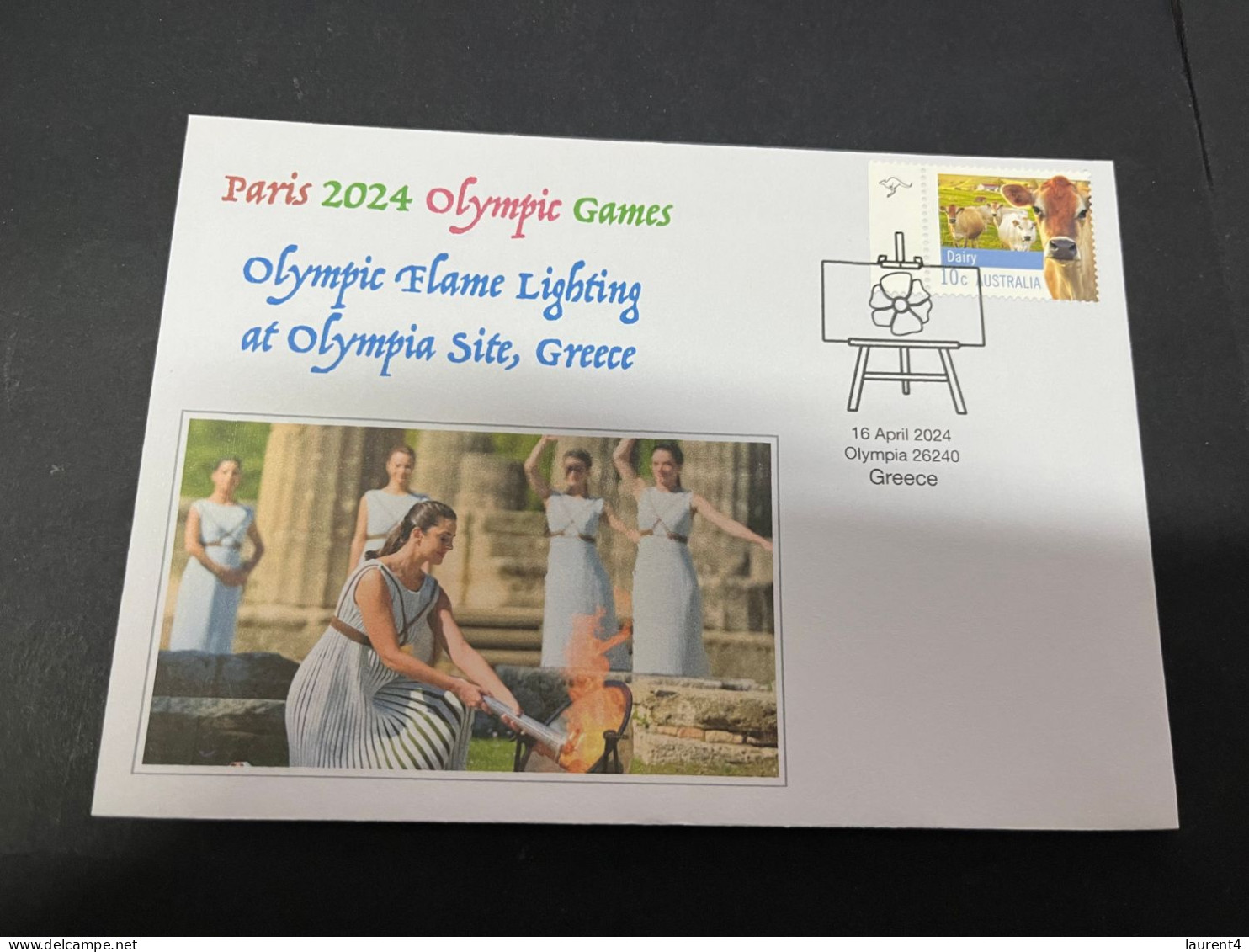 18-4-2024 (2 Z 22) Paris Olympic Games 2024 - Lighting Of The Olympic Flame In Olympia Site (Greece) - Zomer 2024: Parijs