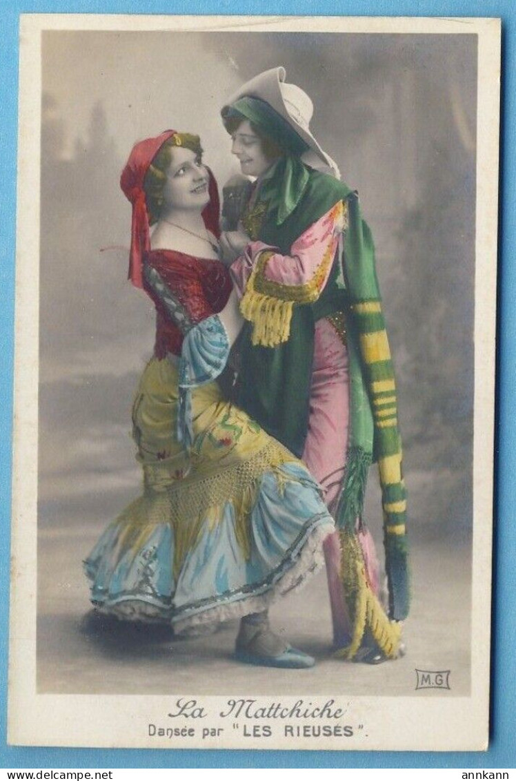 DANCE - The Mattchiche - Two Women Danced By Les Rieuses RPPC (b) - Baile