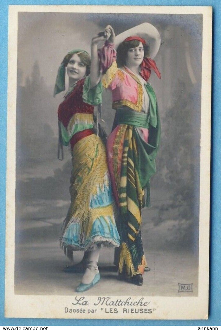 DANCE - The Mattchiche - Two Women Danced By Les Rieuses RPPC (a) - Dance
