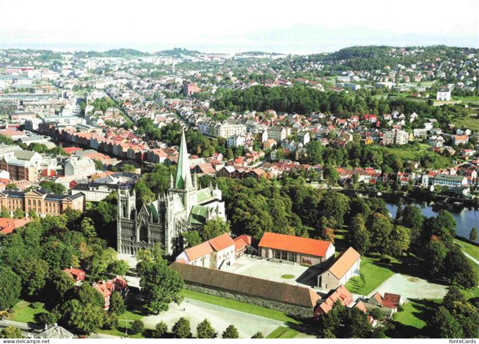 73971696 Trondheim_Trondhjem_Norge Nidaros Domkirke Og Ekrebispegarden Fliegerau - Noruega