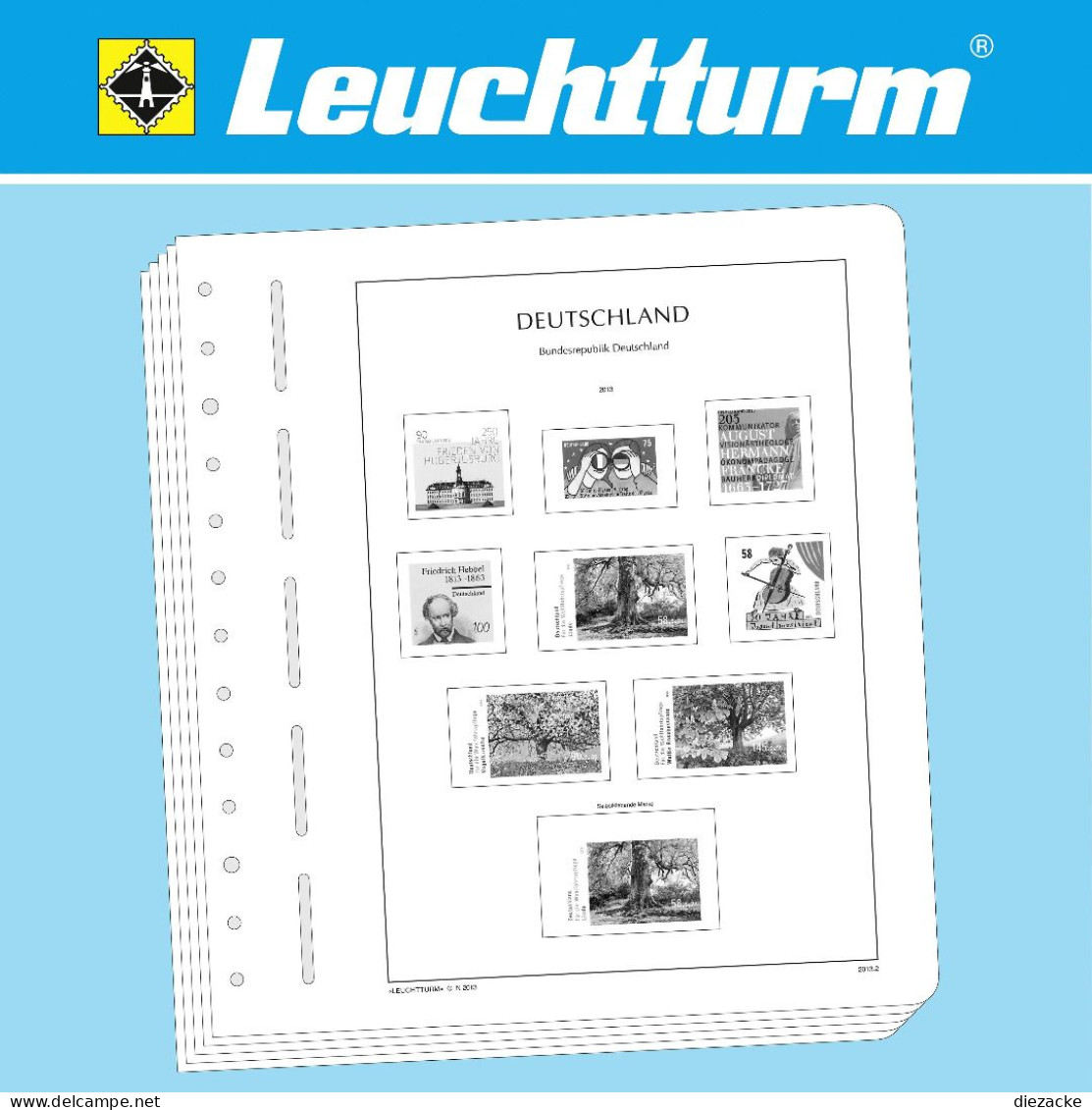 Leuchtturm Bund 1949-1959 Vordrucke O. T. 330099 Neuware ( - Fogli Prestampati