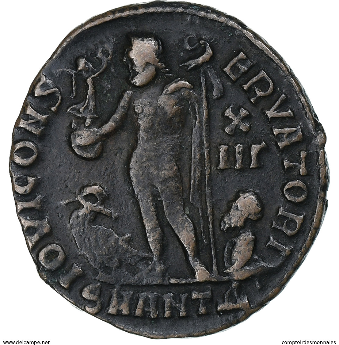 Licinius II, Follis, 321-323, Antioche, Bronze, TTB, RIC:36 - El Imperio Christiano (307 / 363)