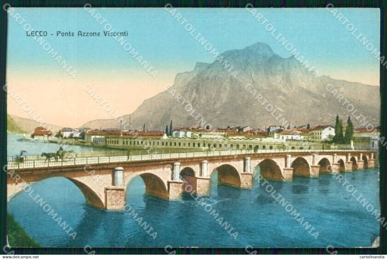 Lecco Città Ponte Azzone Visconti Cartolina RB8568 - Lecco