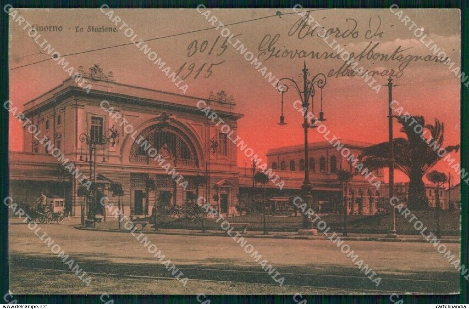 Livorno Città Ricordo Di Stazione Brunner 4431 Cartolina RB8477 - Livorno