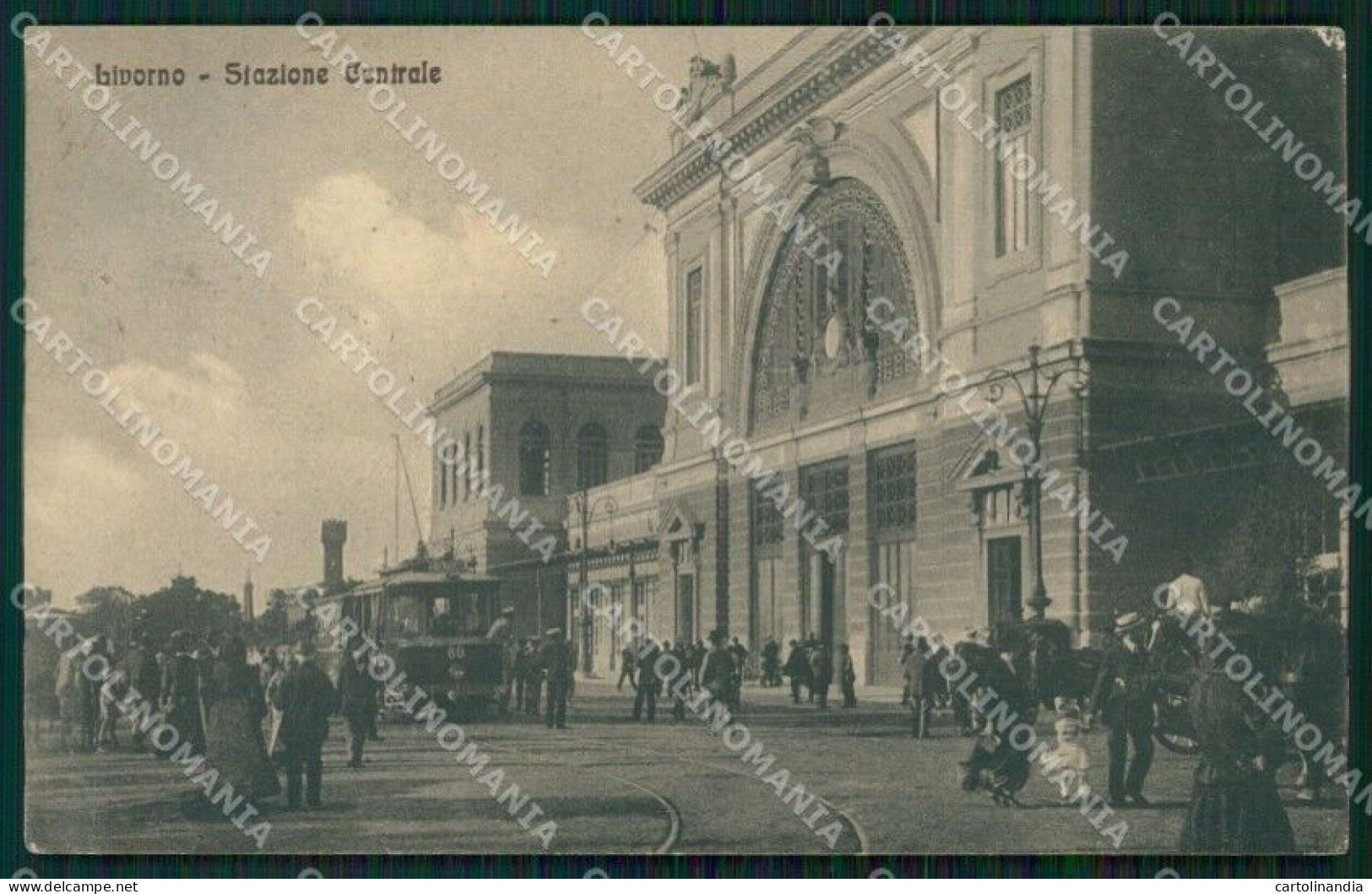 Livorno Città Stazione Tram SCOLLATA Cartolina WX1812 - Livorno