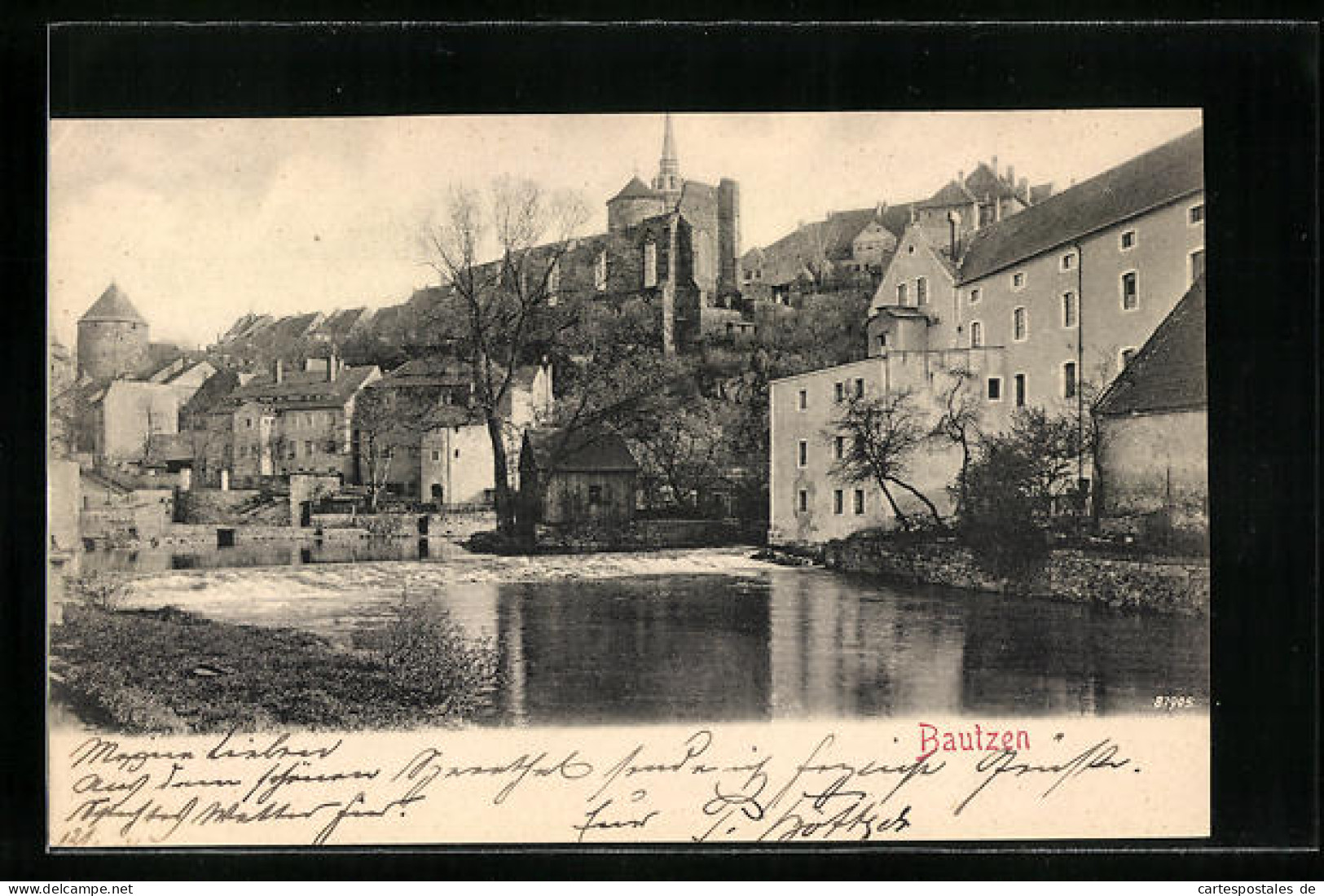 AK Bautzen, Blick über Das Wasserauf Die Ordenburg  - Bautzen