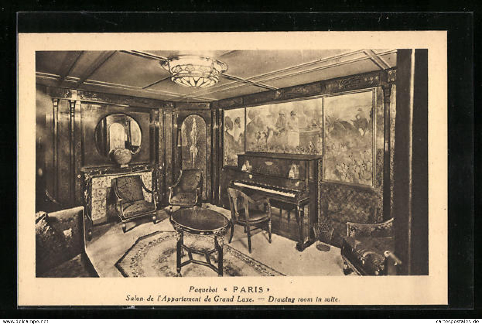 AK Passagierschiff Paris, Salon De L`Appartement De Grande Luxe  - Dampfer