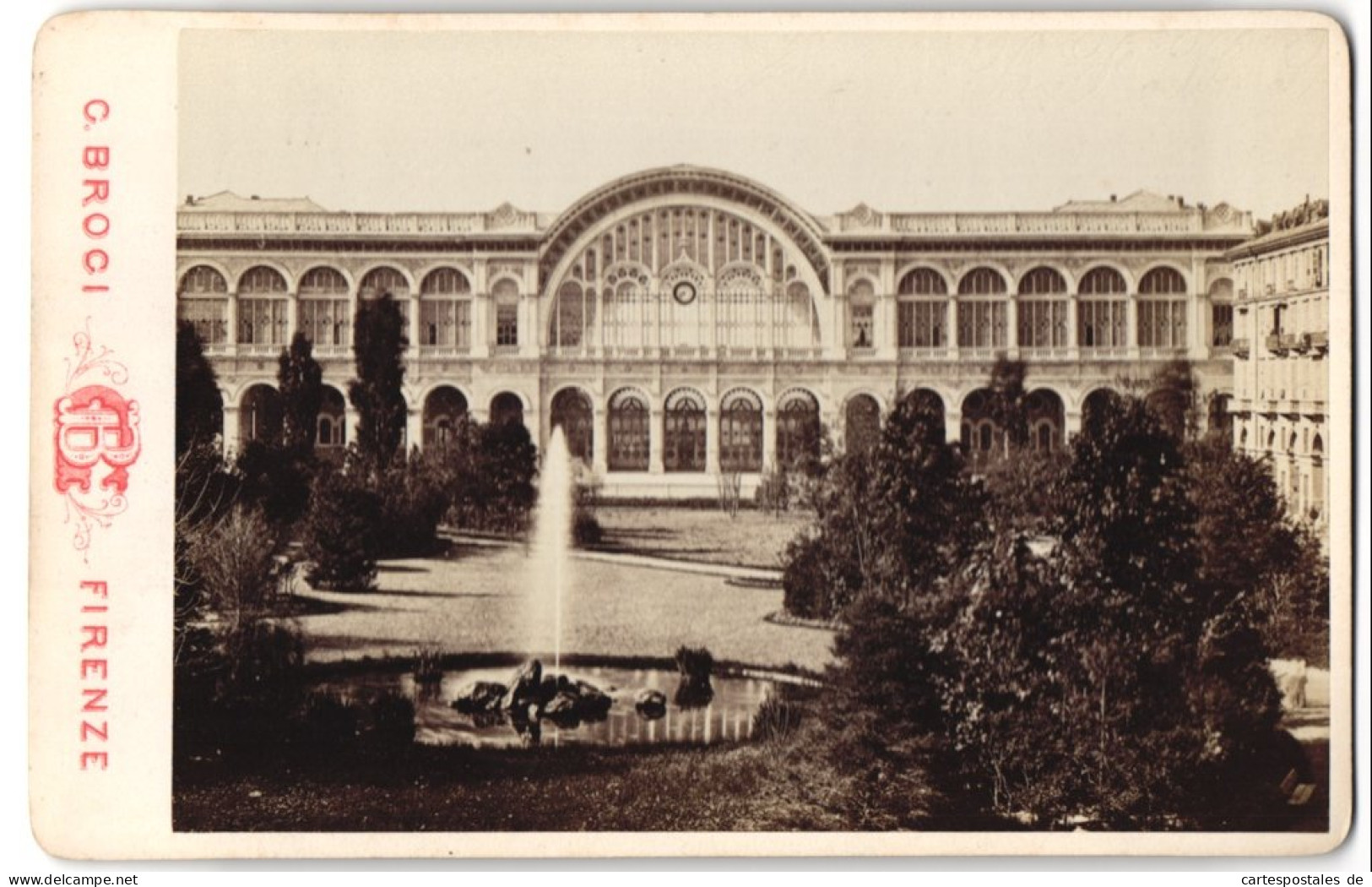 Foto C. Brogi, Firenze, Ansicht Turin, Blick Auf Den Bahnhof, Porta Nuova  - Plaatsen