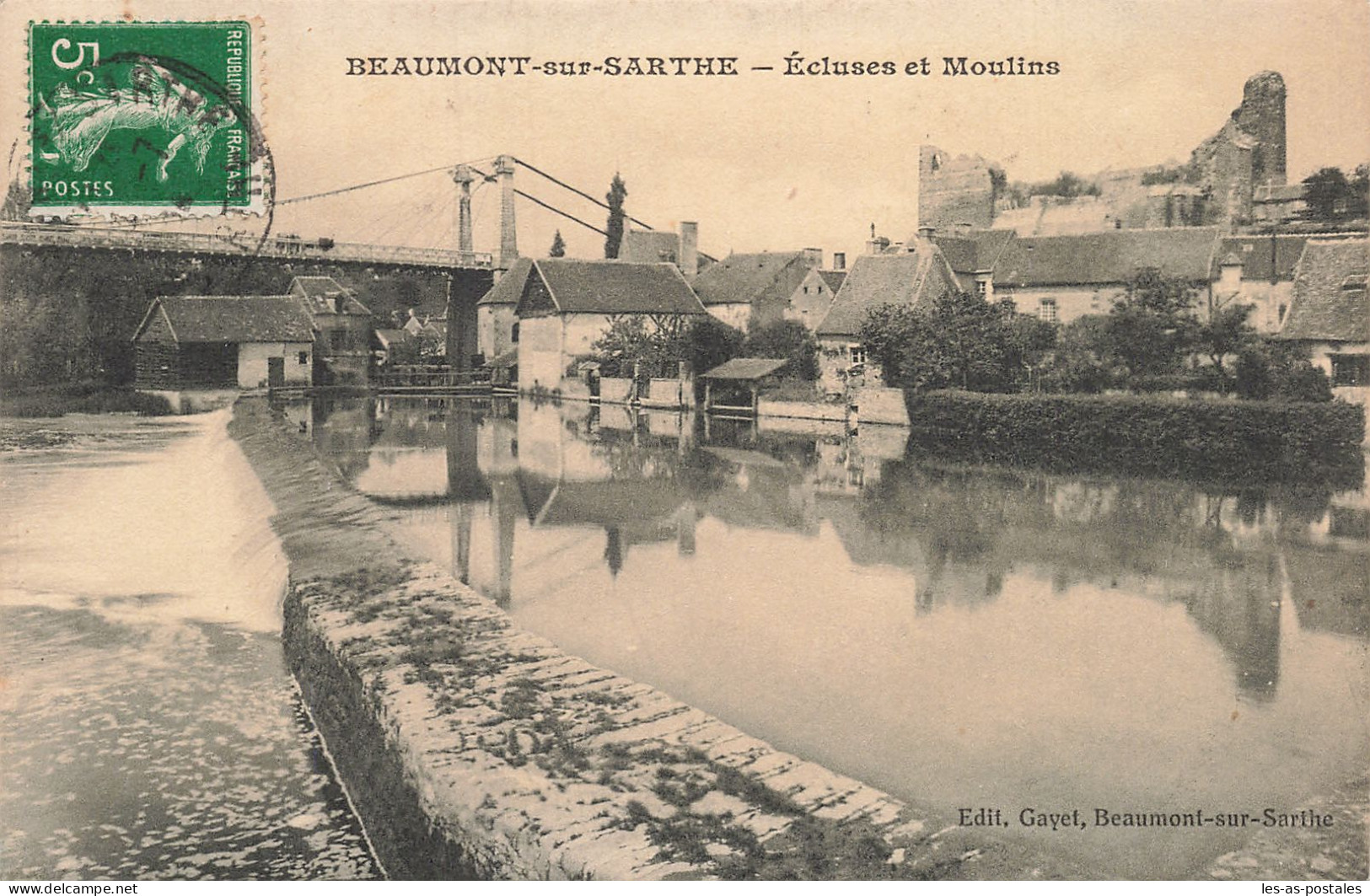 72 BEAUMONT SUR SARTHE LES ECLUSES ET LES MOULINS - Beaumont Sur Sarthe