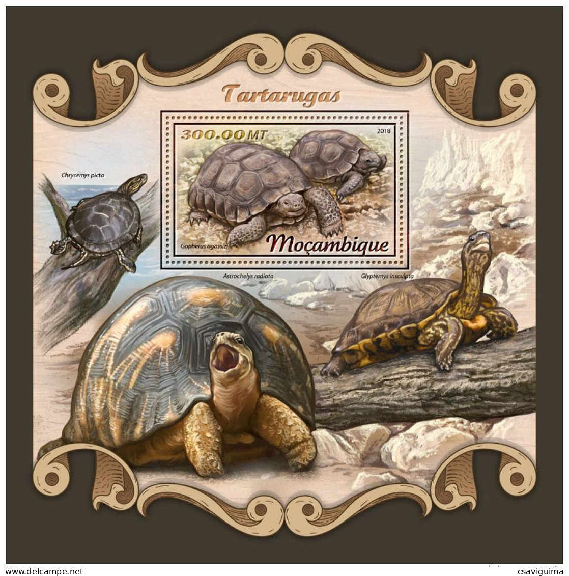 Mozambique - 2018 - Reptiles & Amphibians: Turtles - Yv Bf 1228 - Schildkröten