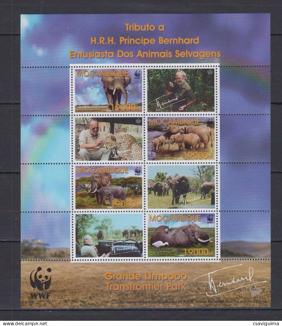 Mozambique - 2002 - Elephants - Yv 1877/80 - Elefanti