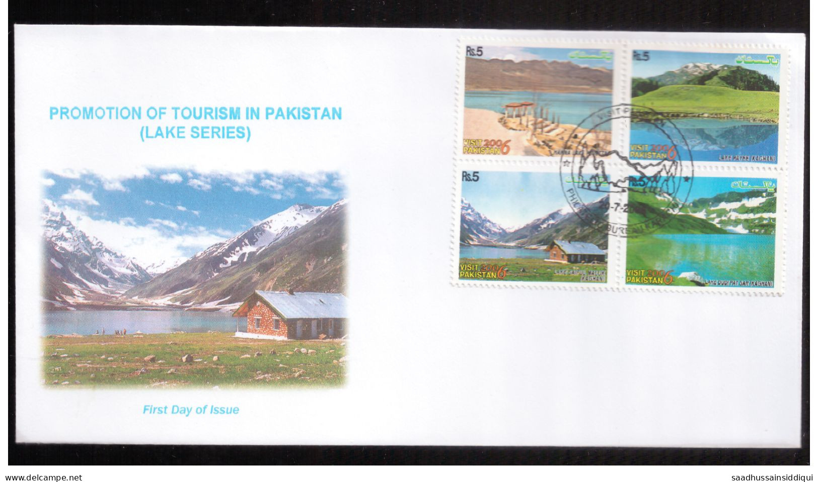 PAKISTAN FDC 2006 PROMOTION OF TOURISM IN PAKISTAN LAKE SERIES ( 7 ) - Pakistan