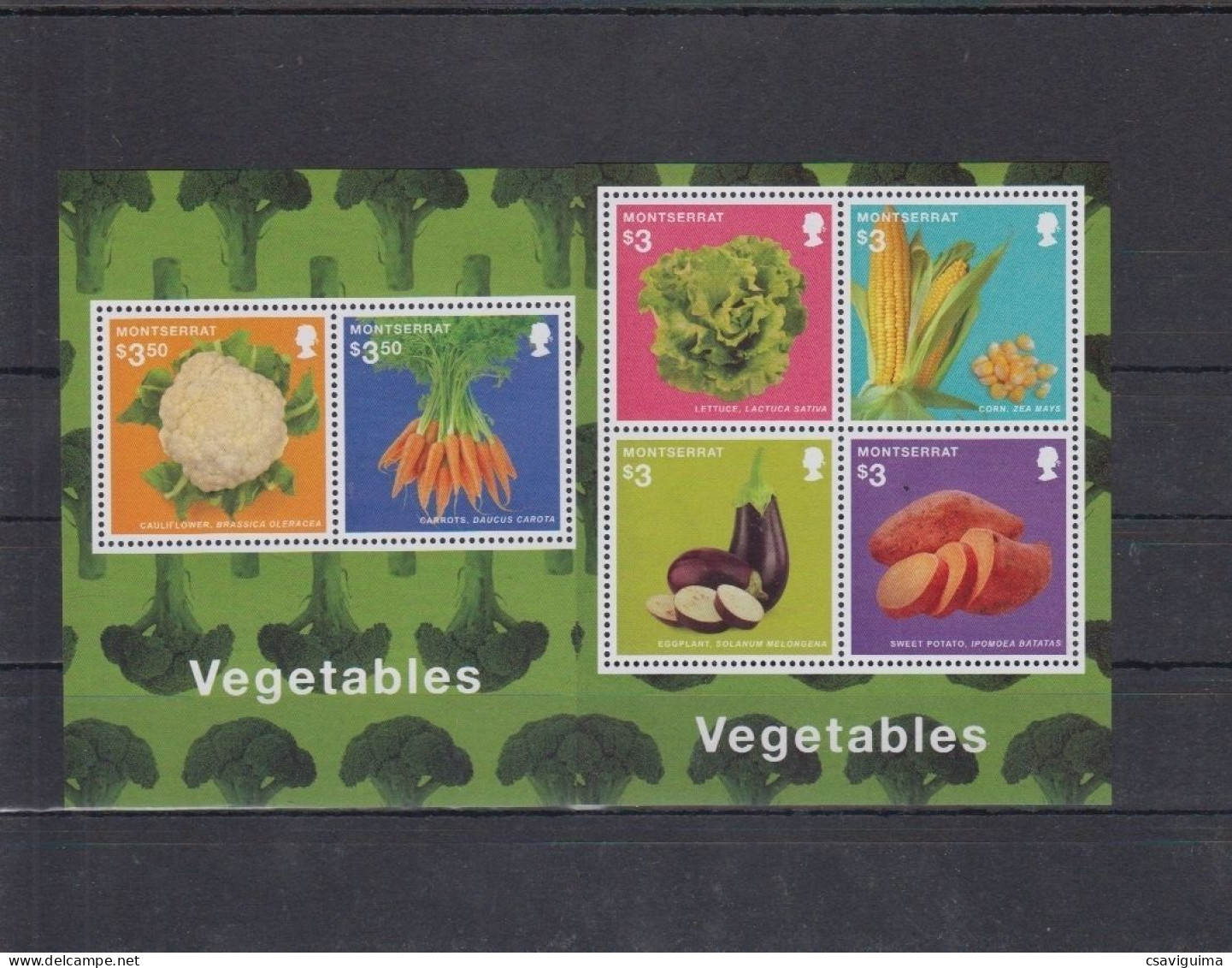Montserrat - 2014 - Vegetables - Yv 1527/30 + Bf 153 - Gemüse