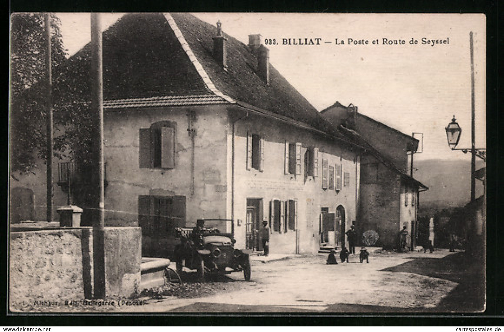CPA Billiat, La Poste Et Route De Seyssel  - Seyssel