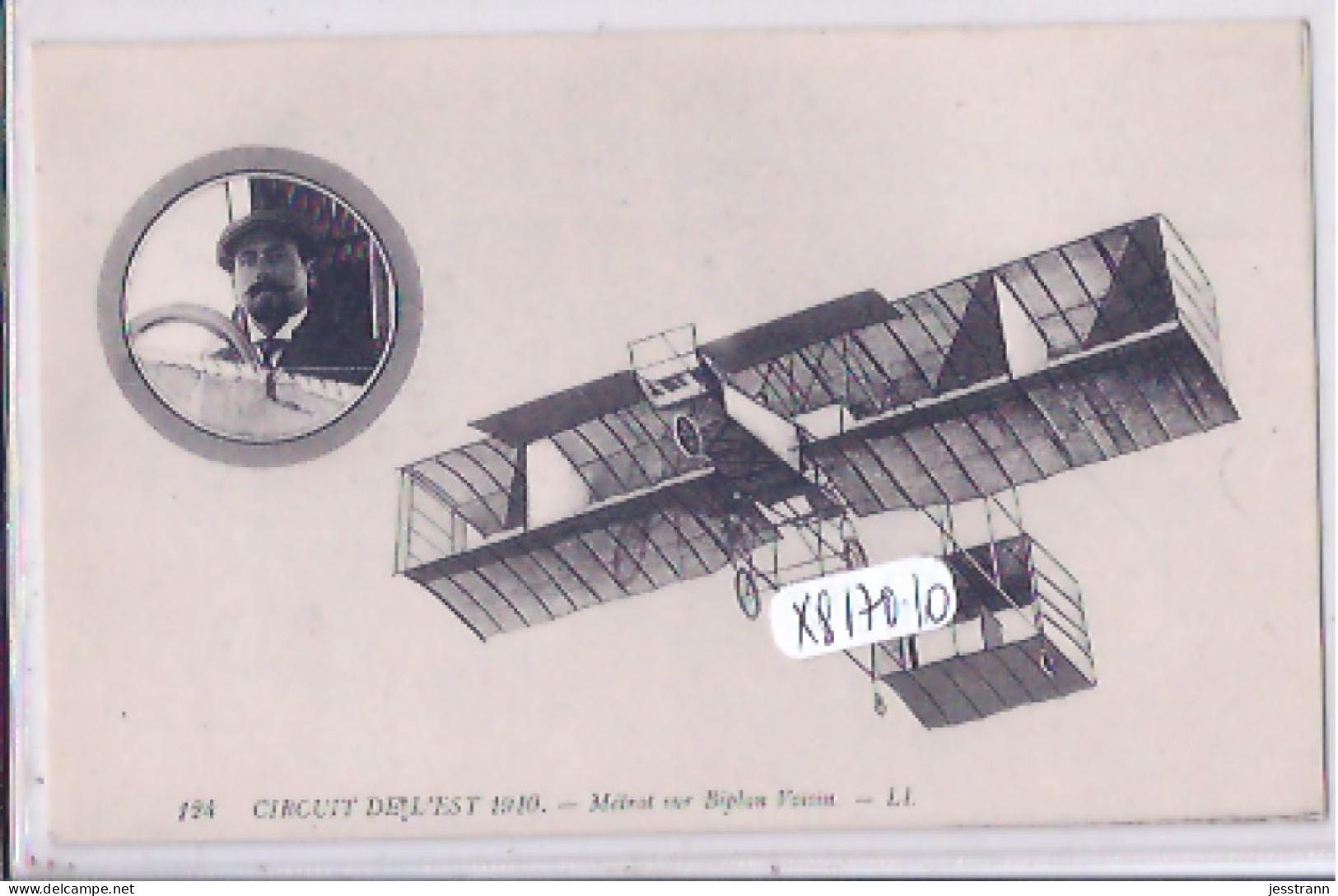 AVIATION- CIRCUIT DE L EST 1910- METROT SUR BIPLAN VOISIN - Meetings