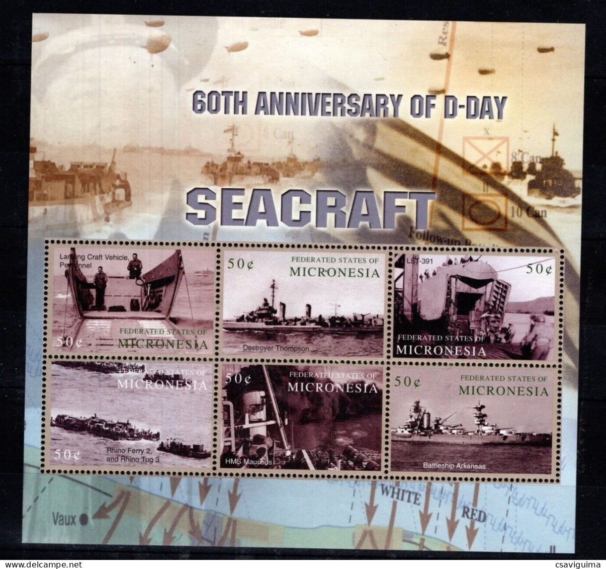 Micronesia - 2004 - 60th Anniversary Of D-day - Yv 1299/04 - Schiffe