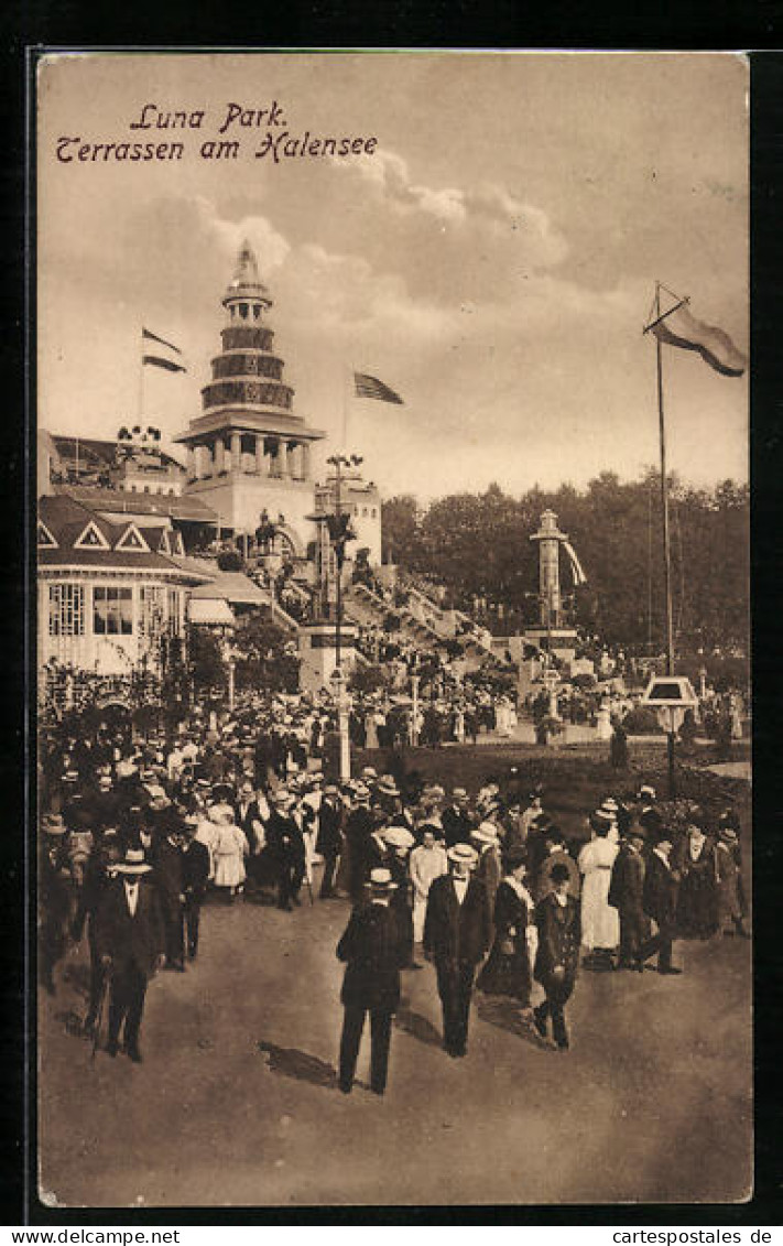 AK Berlin-Halensee, Luna Park, Terrassen Am Halensee  - Wilmersdorf