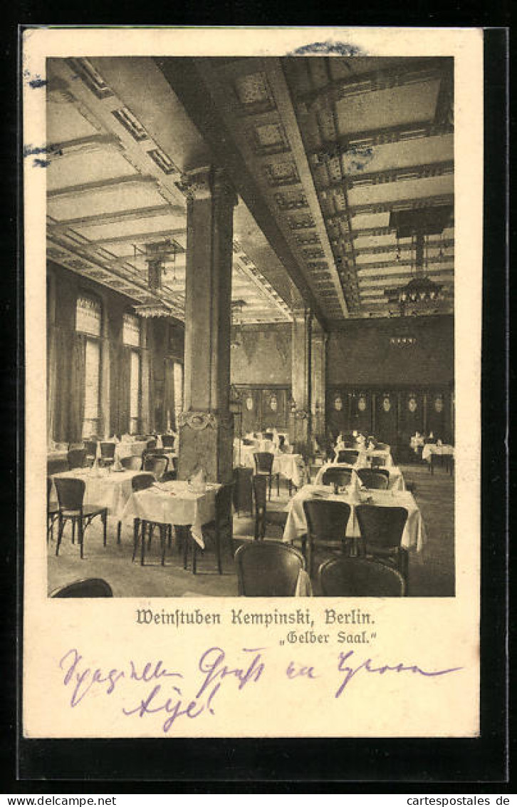 AK Berlin, Restaurant Weinstuben Kempinski, Gelber Saal  - Mitte