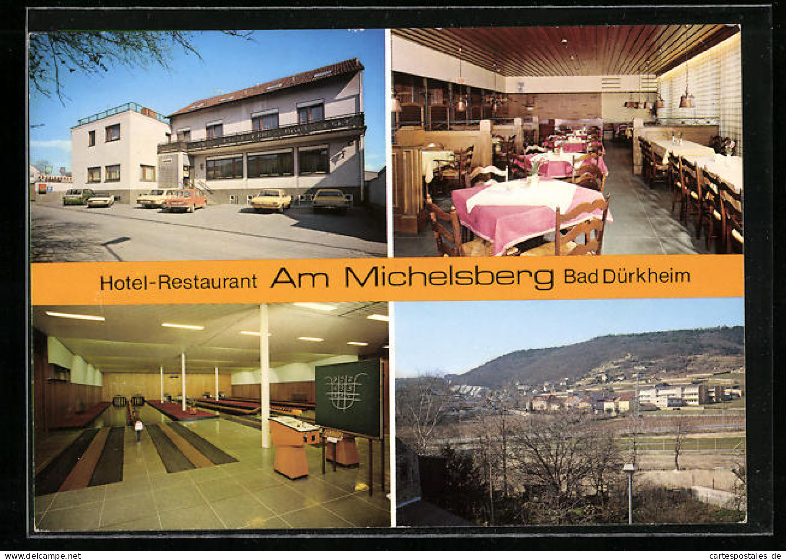 AK Bad Dürkheim, Ortsansicht Und Drei Ansichten Vom Hotel-Restaurant Am Michelsberg, Sachsenhütterstrasse 2  - Bad Dürkheim