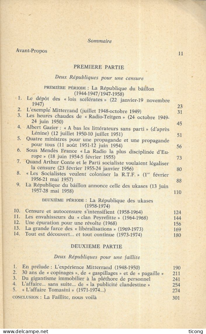 TELEVISION - DOSSIER O R T F 1944/1974 TOUS COUPABLES - 1ERE EDITION ALBIN MICHEL 1974, VOIR LES SCANNERS - Cinéma/Télévision