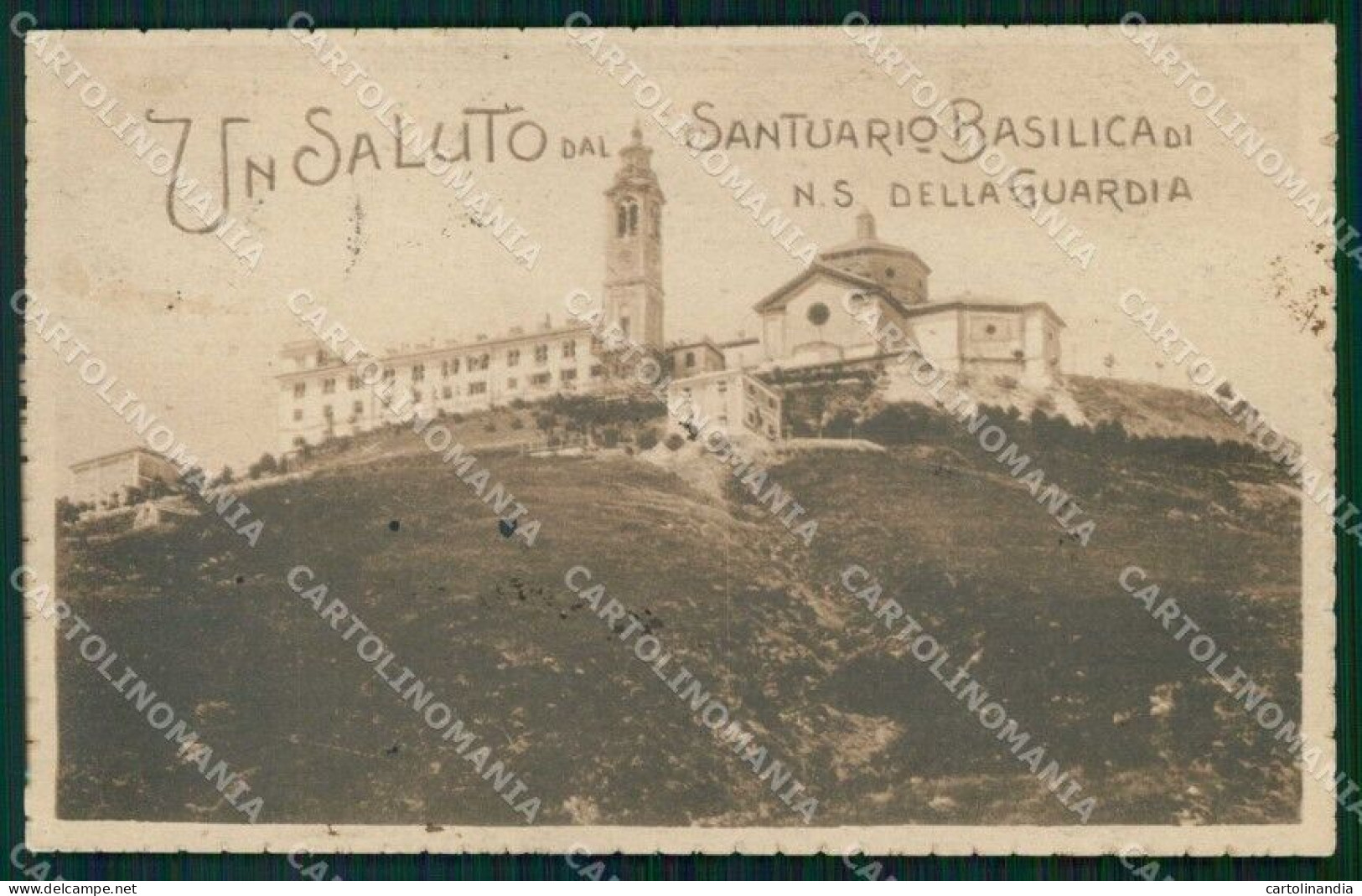 Genova Ceranesi Saluto Da Santuario Basilica N.S. Della Guardia Cartolina RB8396 - Genova (Genoa)