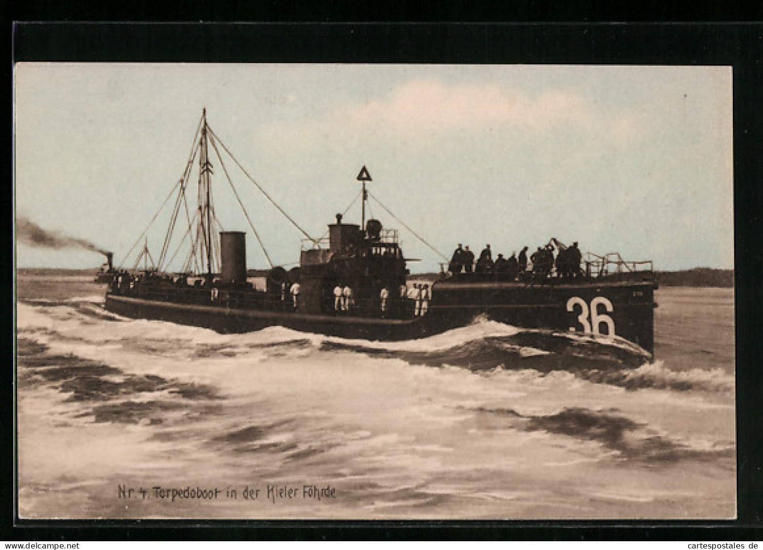 AK Torpedoboot In Der Kieler Föhrde, Nr. 4  - Guerra