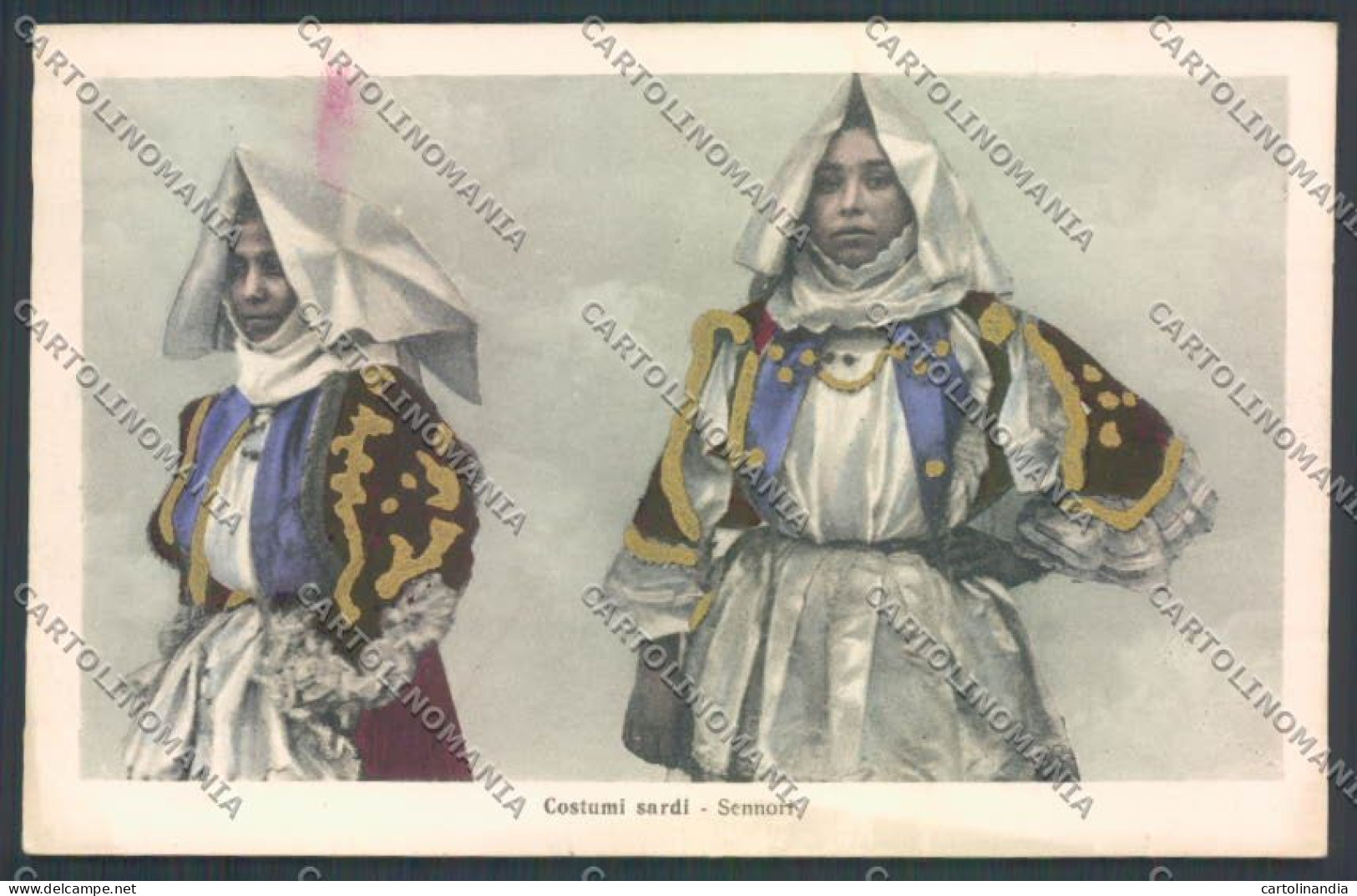 Sassari Costumi Sardi Sennori Cartolina ZG0568 - Sassari