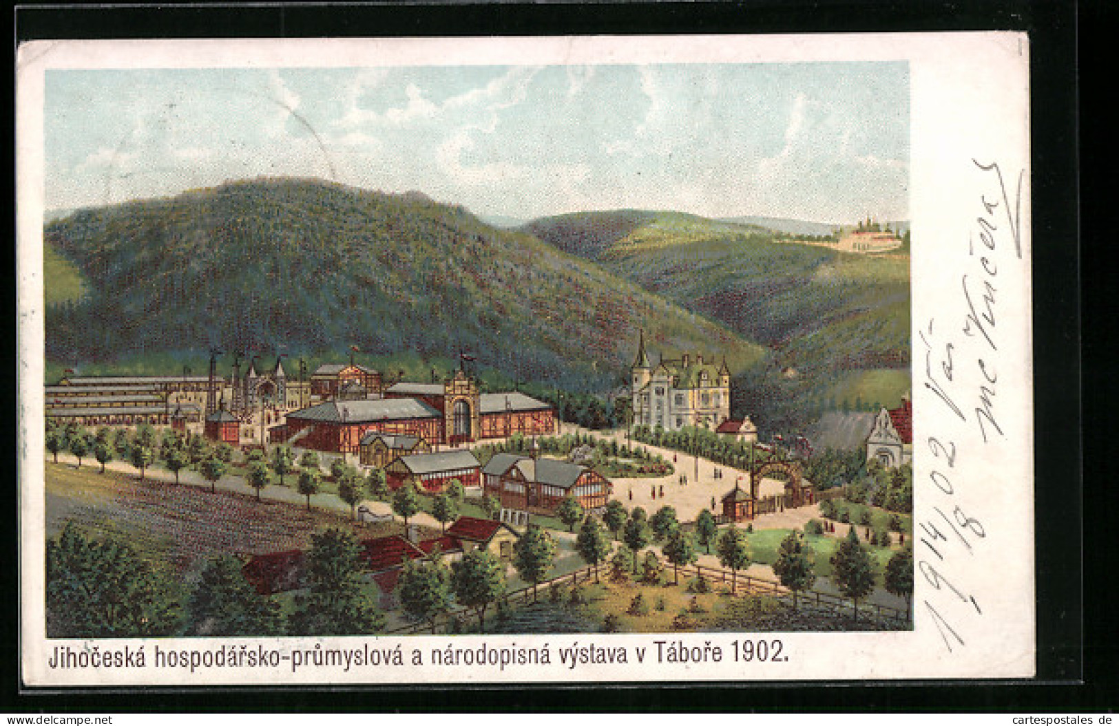 Lithographie Tabor, Jihoceská Hospodársko-prumyslová A Národopisná Výstava V Taboré 1902, Ausstellung  - Tsjechië