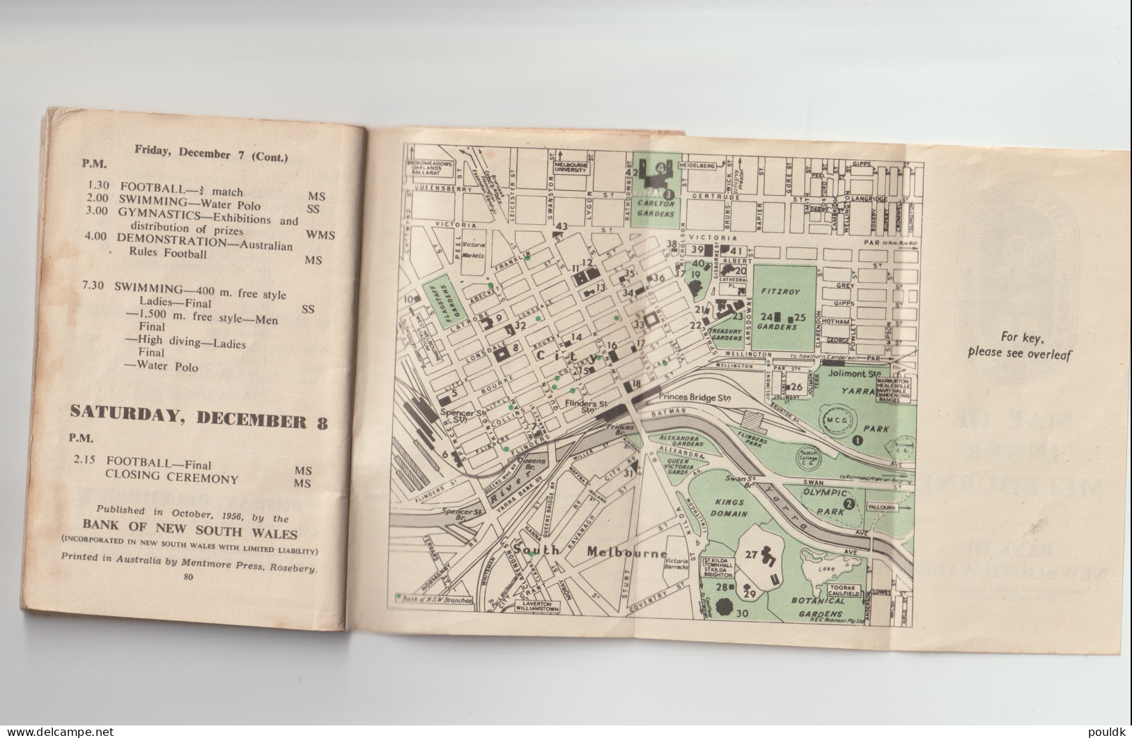 Olympic Games In Melbourne 1956. Olympic Games Mini - Diary Presented By Bank Of South Wales. Postal Weight - Zomer 1956: Melbourne