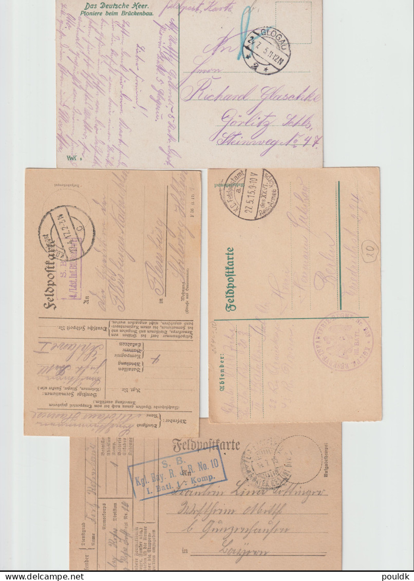 10 Feldpost Covers/cards From World War 1. Postal Weight Approx 99 Gramms. Please Read Sales Conditions Under - Militaria