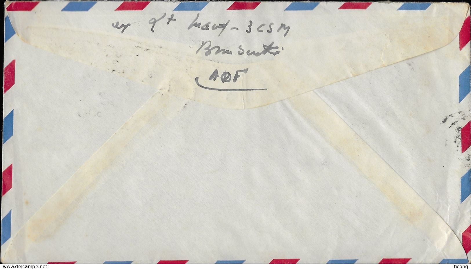 BIMBEREKE TOGO - LETTRE CACHETS RONDS 1952 POUR LA POSTE DE WINGLES PAS DE CALAIS, BEL AFFRANCHISSEMENT A VOIR - Storia Postale