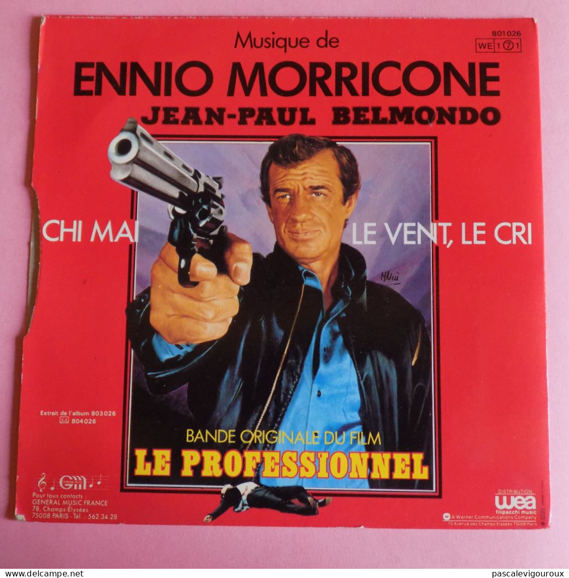 Ennio Morricone ‎7" Le Professionnel (Bande Originale Du Film) 45 Tours - Altri - Francese
