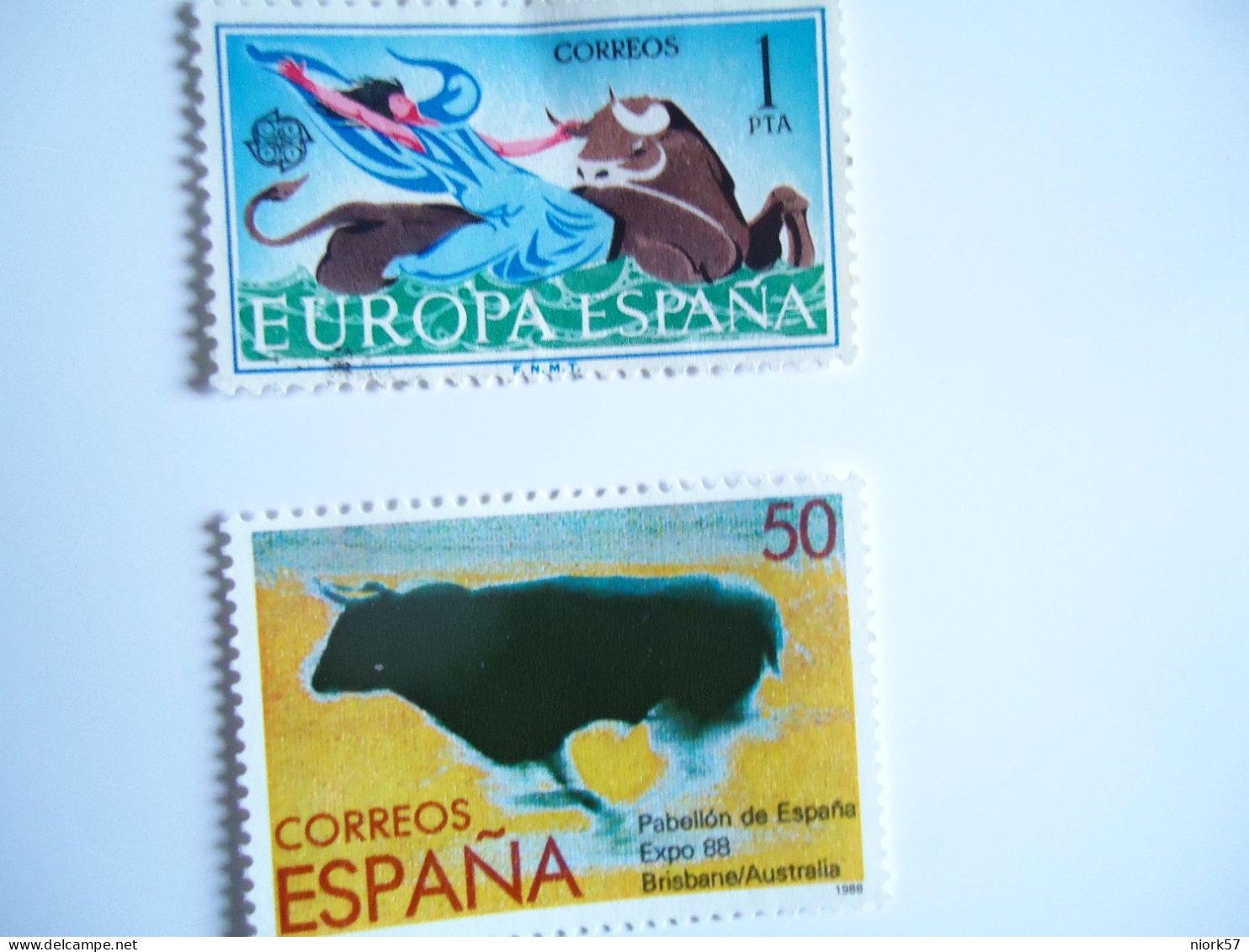 SPAIN   MNH   STAMPS 2 ANIMALS COW - Other & Unclassified